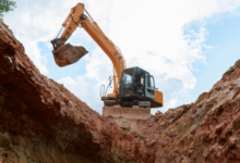 excavating