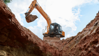 excavating